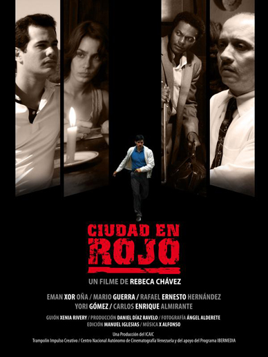 Poster de Ciudad en rojo